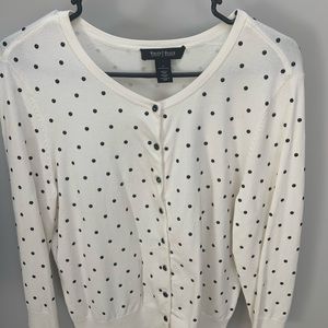 WHBM cream and black cardigan